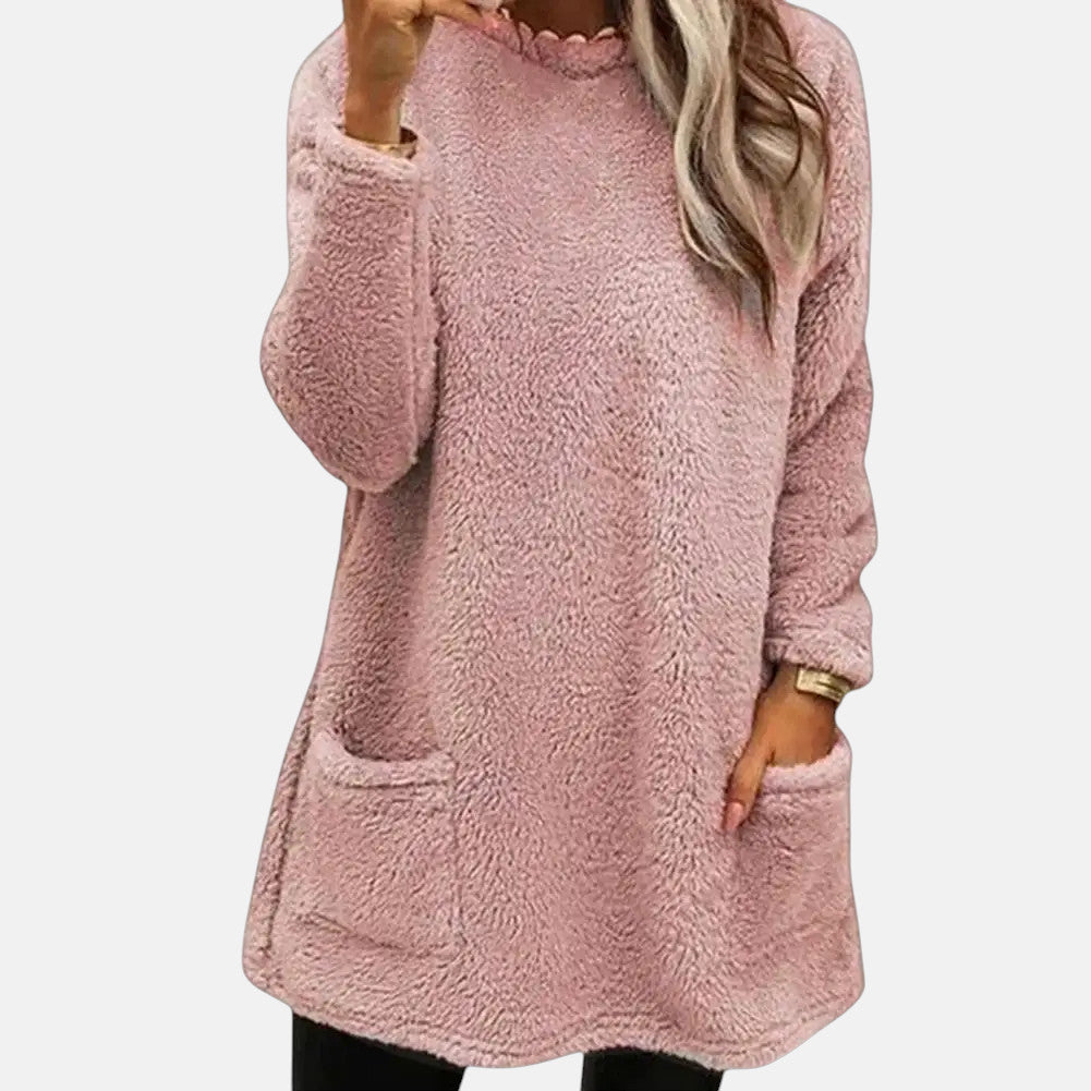 Cordova | Women's Long Sleeve Sweater Dress - Black - Image 3