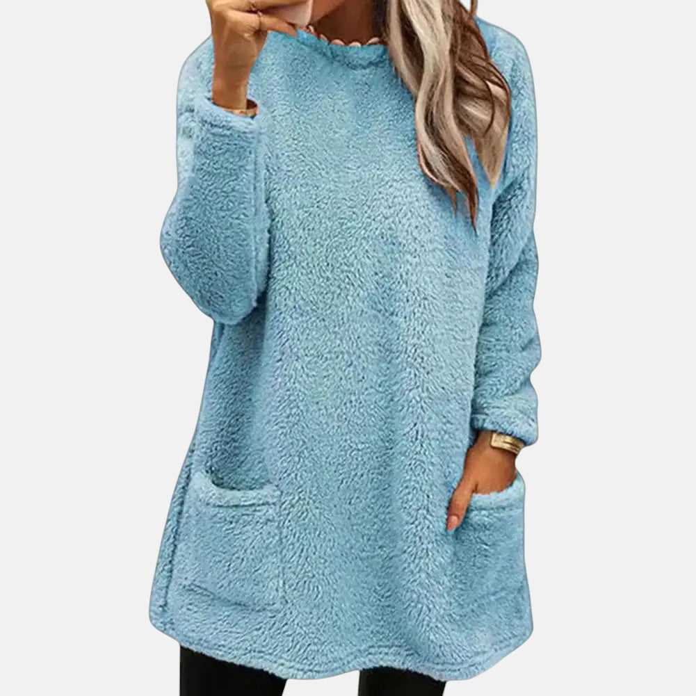 Cordova | Women's Long Sleeve Sweater Dress - Black - Image 4