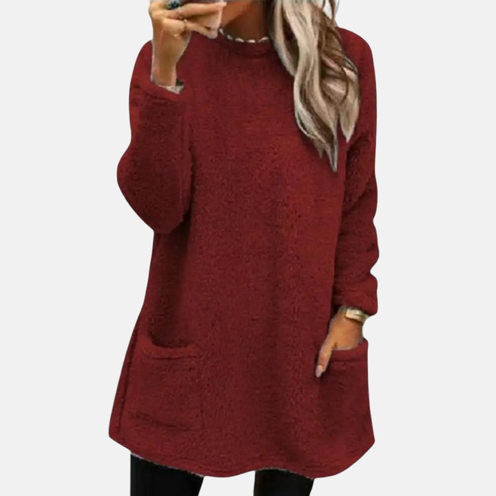 Cordova | Women's Long Sleeve Sweater Dress - Black - Image 7