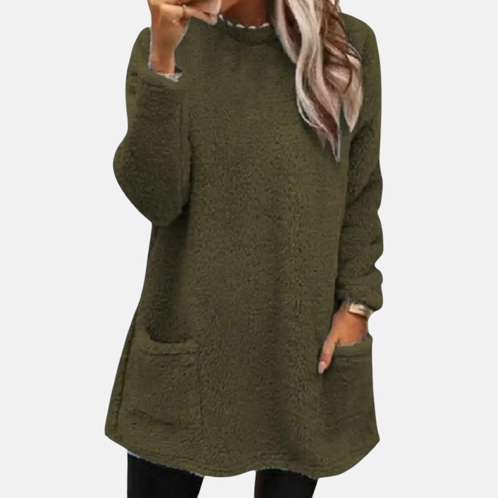 Cordova | Women's Long Sleeve Sweater Dress - Black - Image 8