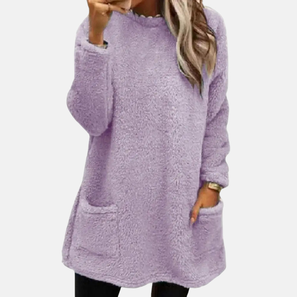 Cordova | Women's Long Sleeve Sweater Dress - Black - Image 9
