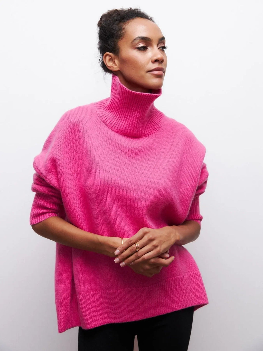 Cordova | Women's Oversized Turtleneck Sweater - Orange - Image 4