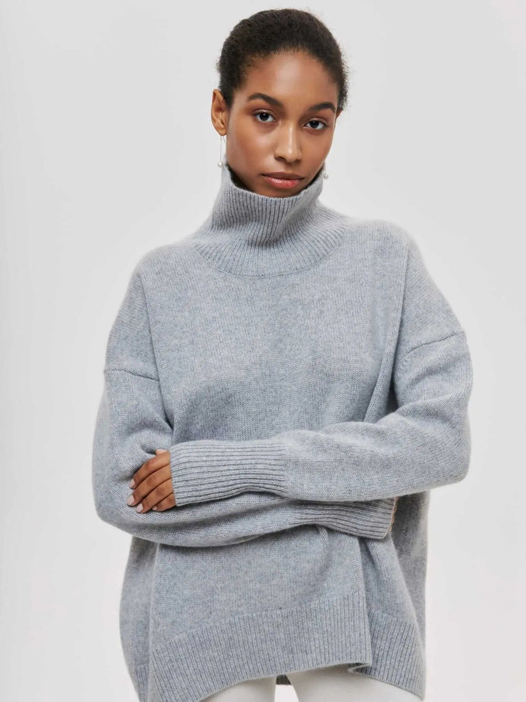 Cordova | Women's Oversized Turtleneck Sweater - Orange - Image 5