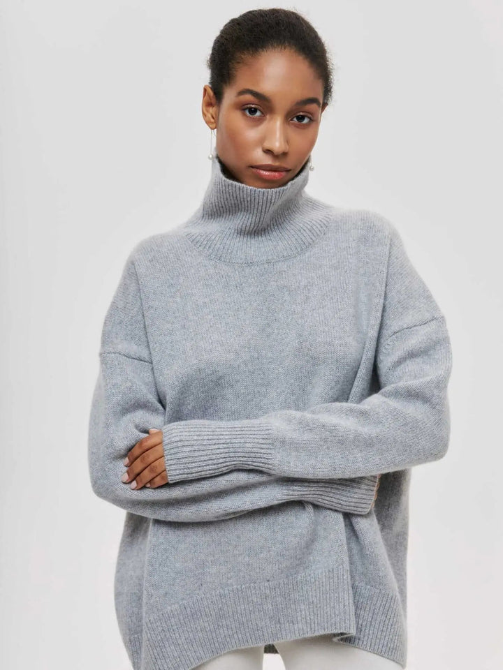 Cordova | Women's Oversized Turtleneck Sweater - Orange - Image 5