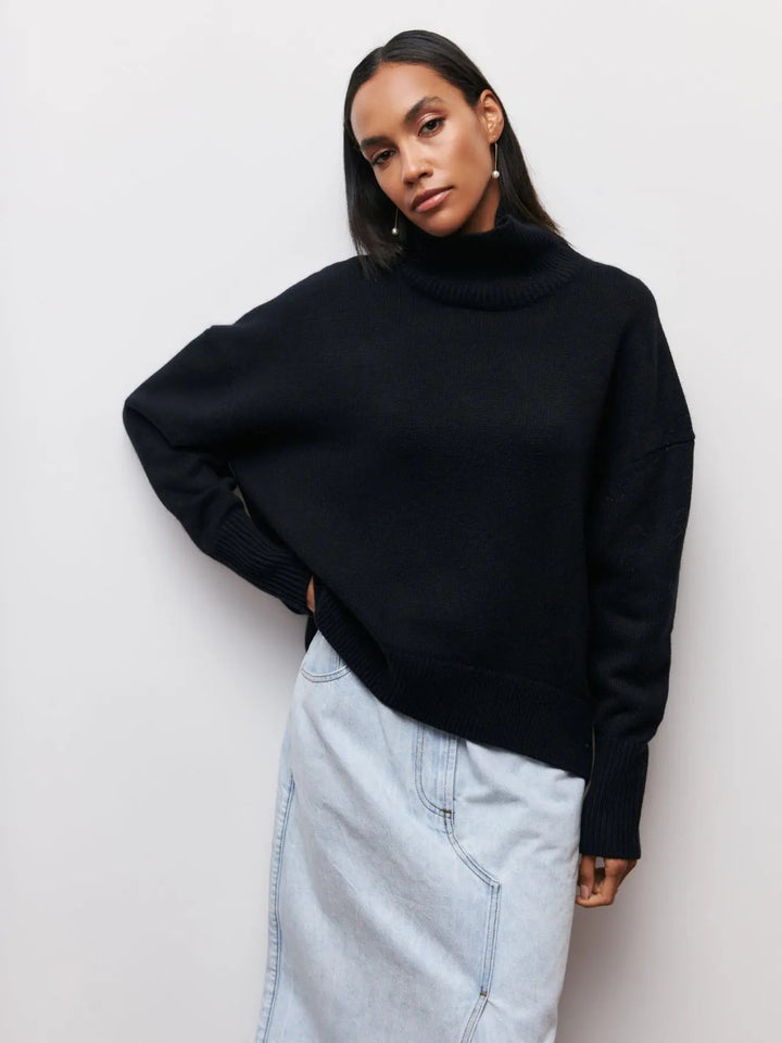 Cordova | Women's Oversized Turtleneck Sweater - Orange - Image 6