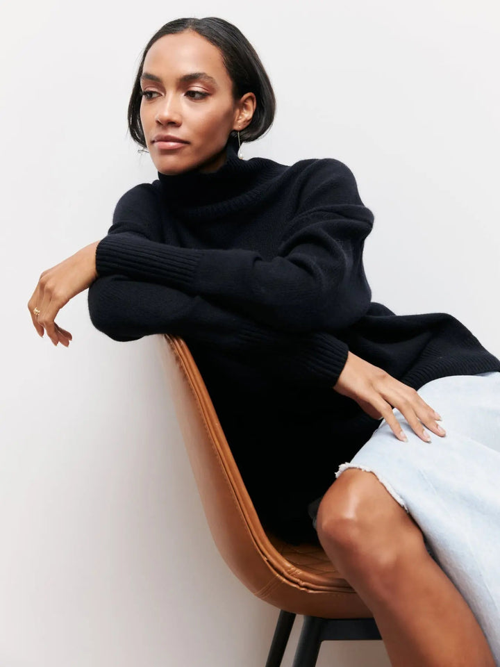 Cordova | Women's Oversized Turtleneck Sweater - Orange - Image 7