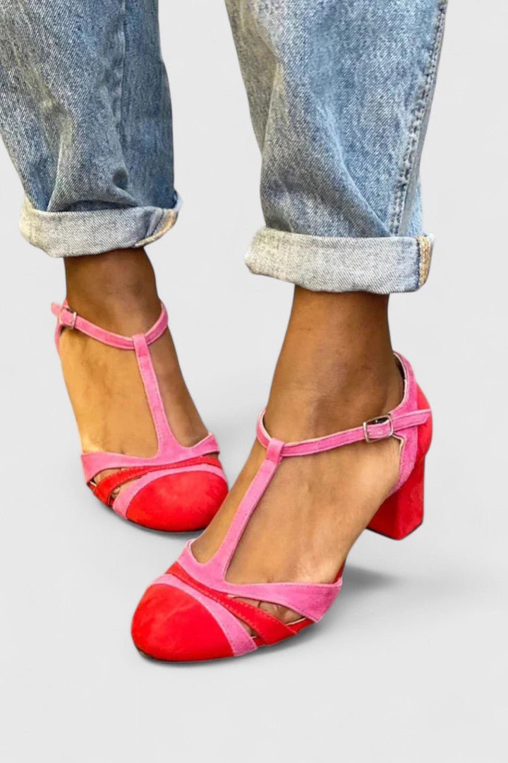 Corindel | Women's Block Heel T-Bar Shoes - Image 1