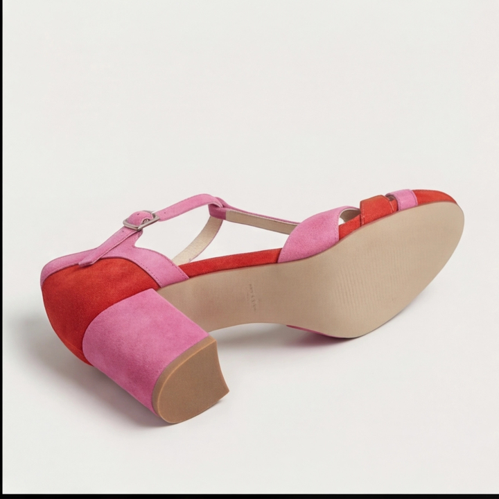 Corindel | Women's Block Heel T-Bar Shoes - Image 4