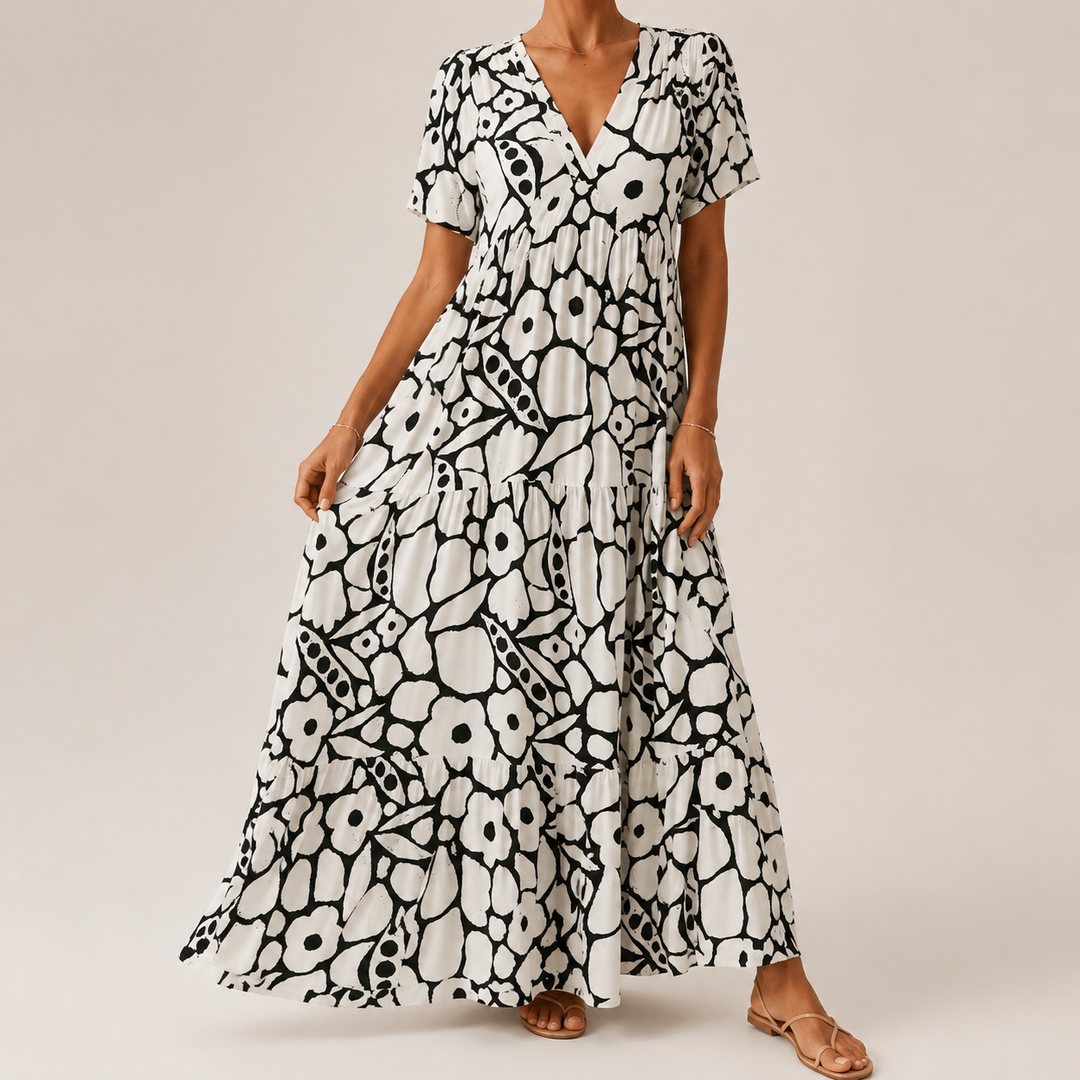 Corvaine | Women's Summer Maxi Dress Tiered - Image 2