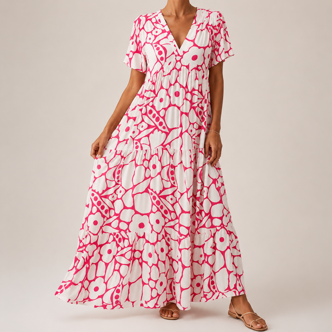 Corvaine | Women's Summer Maxi Dress Tiered - Image 4
