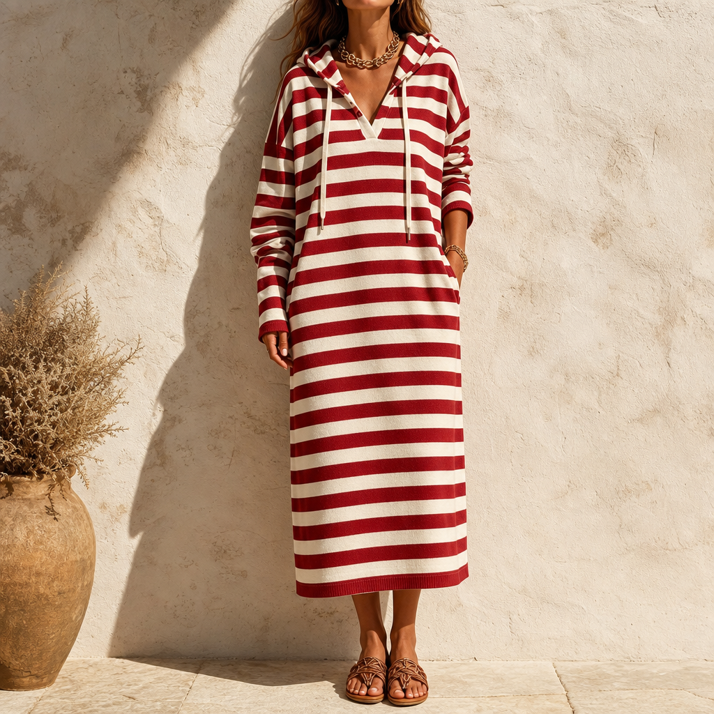 Corvinda | Women's Hooded Maxi Dress - Image 1