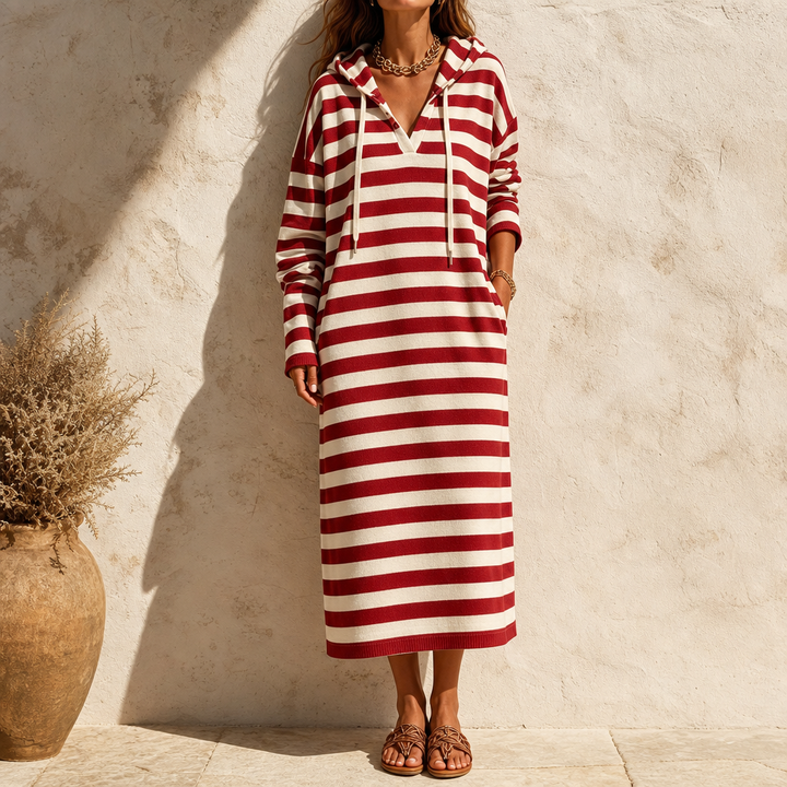 Corvinda | Women's Hooded Maxi Dress - Image 1