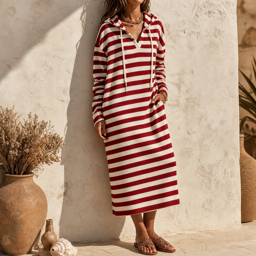 Corvinda | Women's Hooded Maxi Dress - Image 2