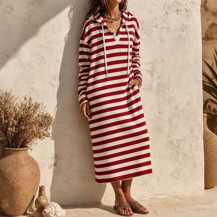 Corvinda | Women's Hooded Maxi Dress - Image 2