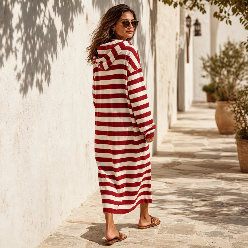 Corvinda | Women's Hooded Maxi Dress - Image 6