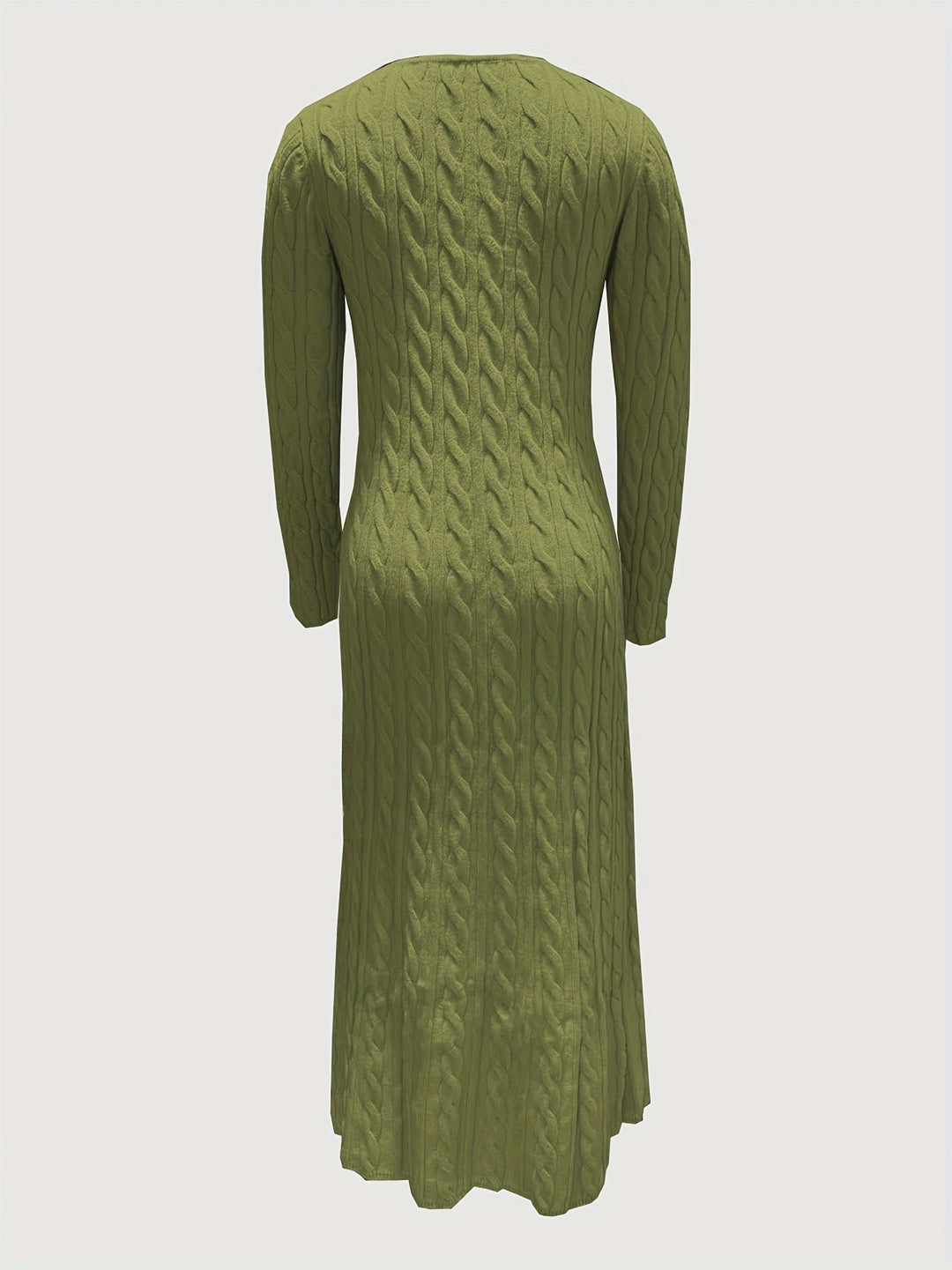 Corwyn | Women's Cable-Knit Maxi Sweater Dress - Cream - Image 12