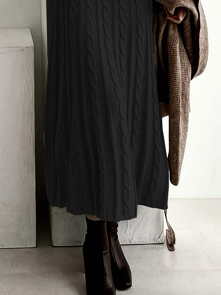 Corwyn | Women's Cable-Knit Maxi Sweater Dress - Cream - Image 14