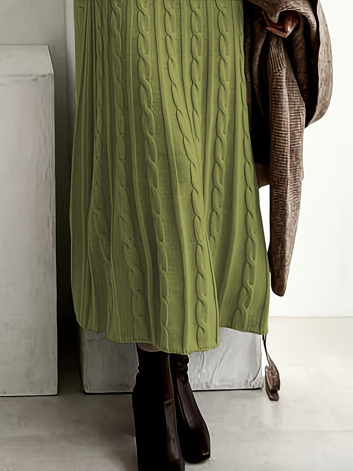 Corwyn | Women's Cable-Knit Maxi Sweater Dress - Cream - Image 15