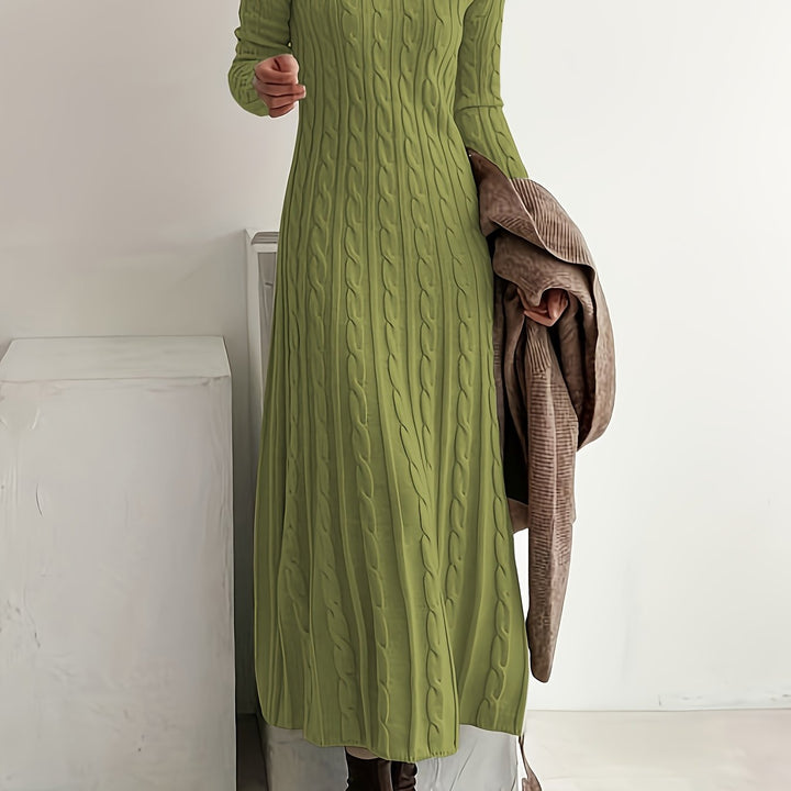 Corwyn | Women's Cable-Knit Maxi Sweater Dress - Cream - Image 18