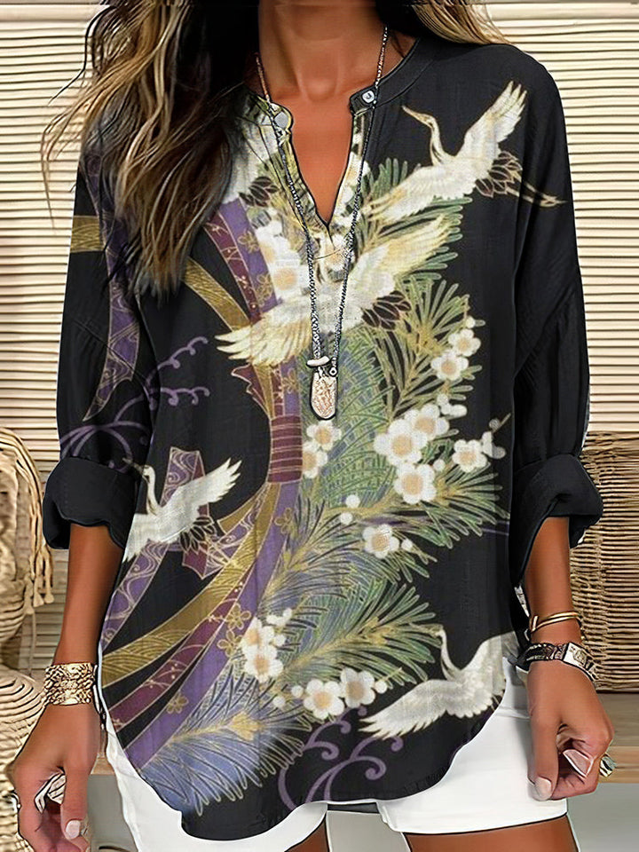 Amity™ | Chic Flight Print Blouse