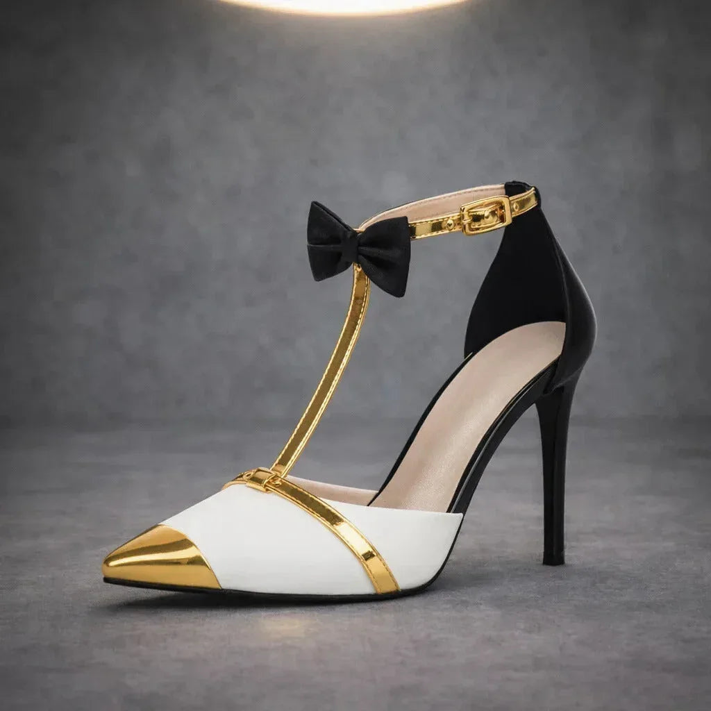 Dahlia | Women's Bow Ankle Strap Stiletto Heels - Purple - Image 8