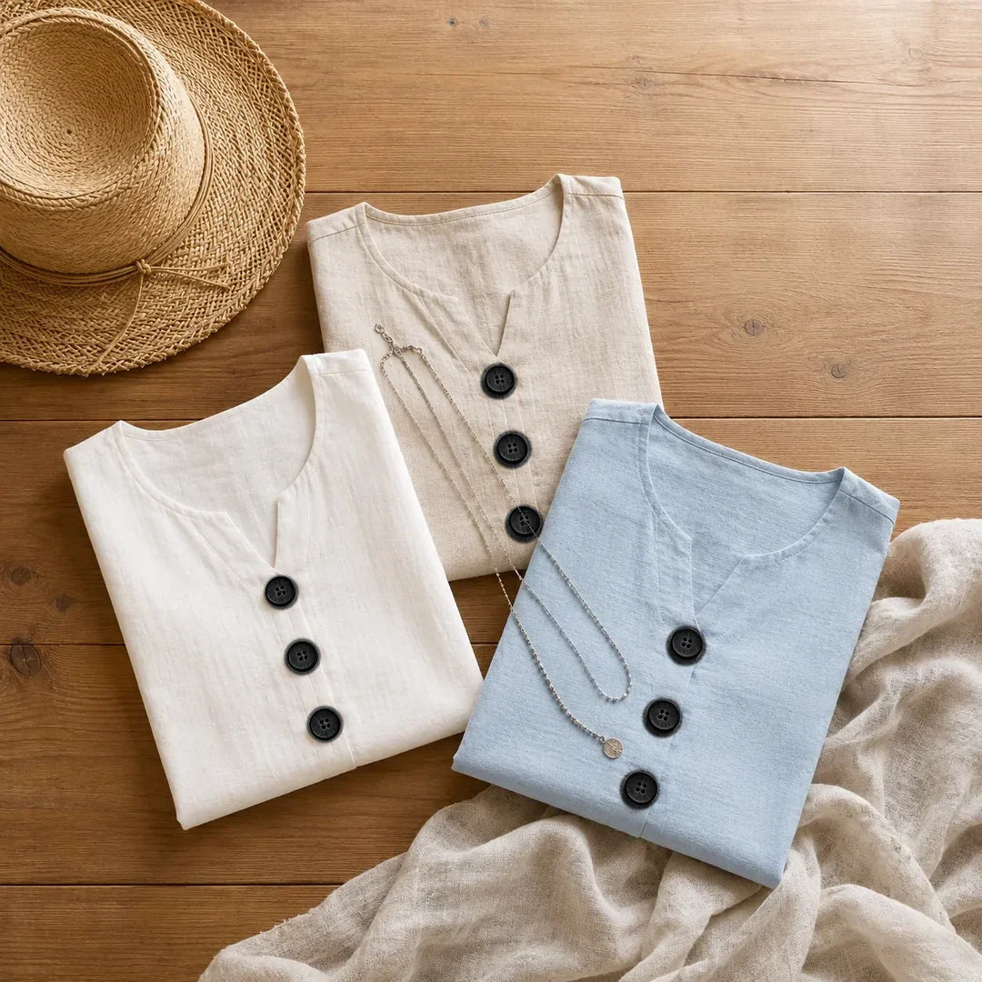 Dalisay | Women's Sleeveless Button-Front Tank Top - White - Image 6