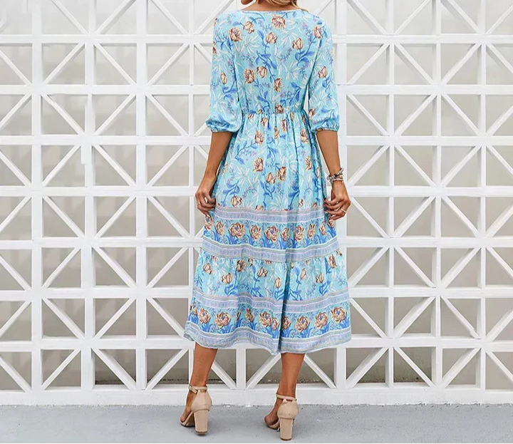 Darlow | Women's Wedding Guest Midi Dress - Light Blue - Image 2