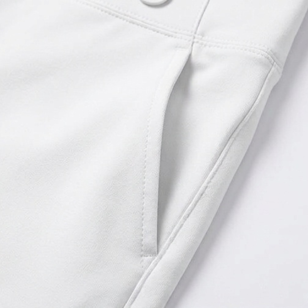Darvell | Women's High-Waist Stretch Capri Pants - White - Image 13