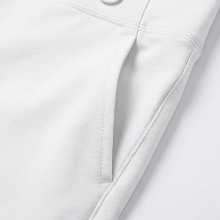 Darvell | Women's High-Waist Stretch Capri Pants - White - Image 13
