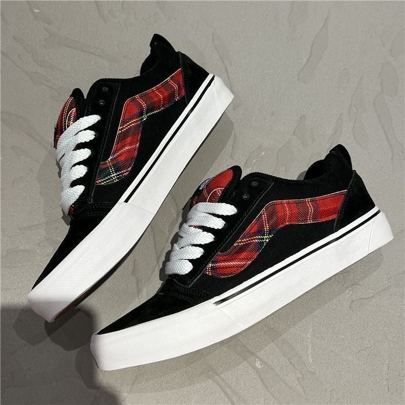 Darveth | Women's Plaid Canvas Sneakers - Image 3