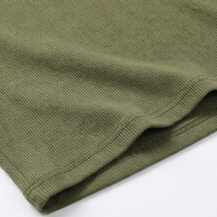 Dawnara | Women's Built-In Bra Ribbed Tank Top - Olive Green - Image 14