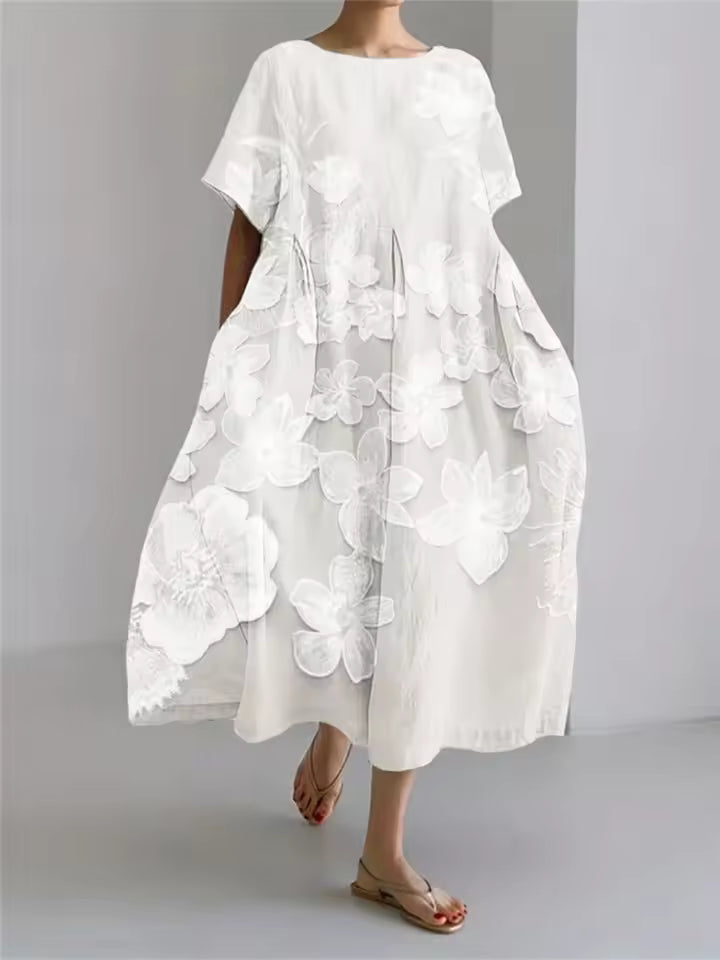 Dawnelle | Women's Linen Summer Dress Maxi - Image 1