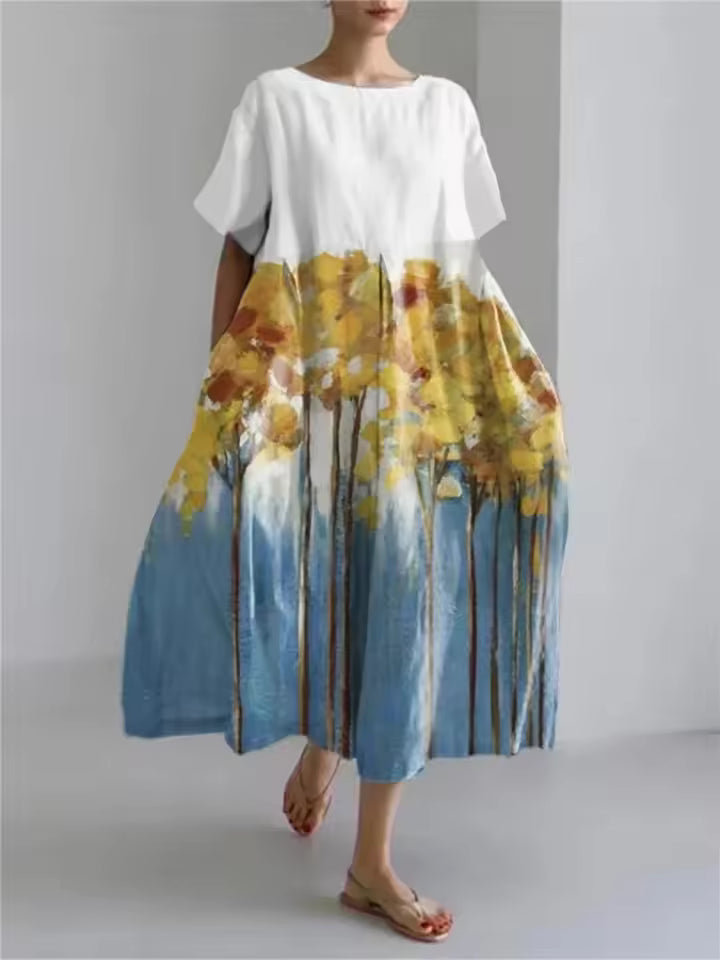 Dawnelle | Women's Linen Summer Dress Maxi - Image 2
