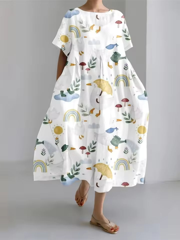 Dawnelle | Women's Linen Summer Dress Maxi - Image 7