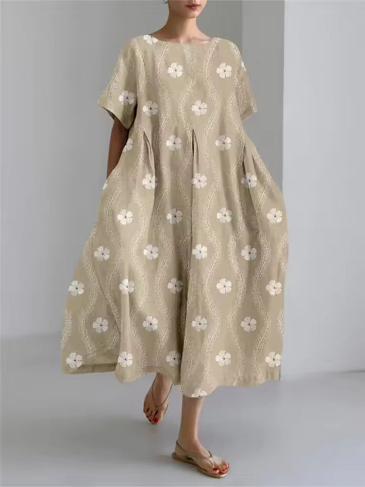 Dawnelle | Women's Linen Summer Dress Maxi - Image 9