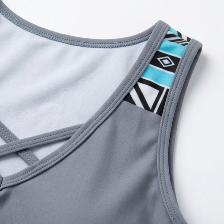 Dawnelle | Women's Plus Size Tankini Swimsuit Set - Grey - Image 8