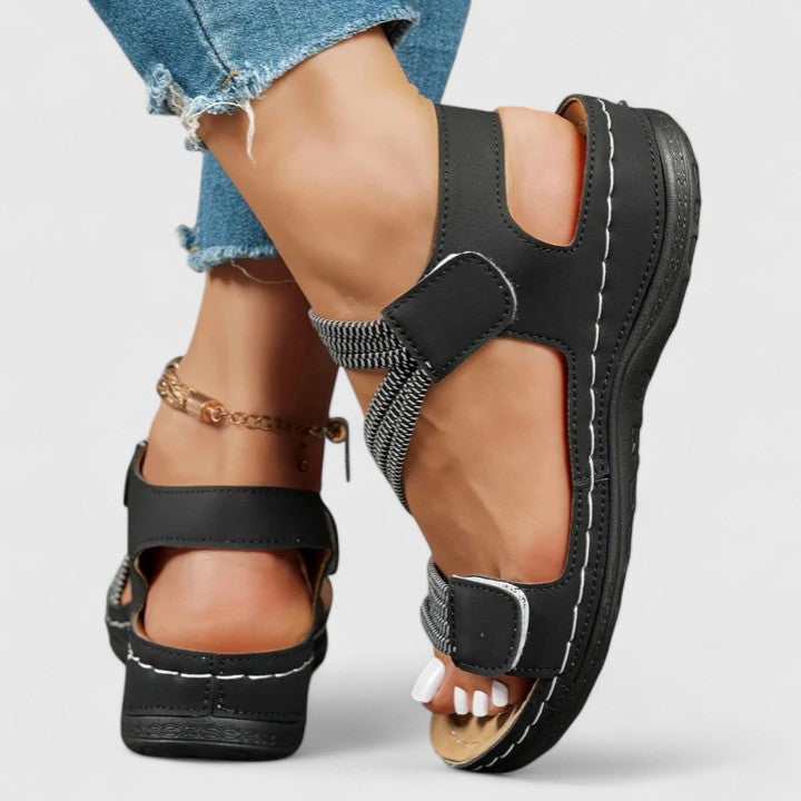 Delvaine | Women's Orthopedic Sandal Open Toe - Navy - Image 10