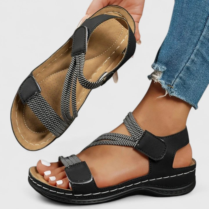 Delvaine | Women's Orthopedic Sandal Open Toe - Navy - Image 12