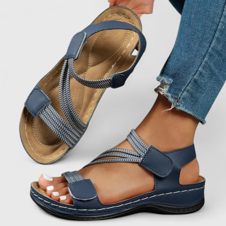 Delvaine | Women's Orthopedic Sandal Open Toe - Navy - Image 13
