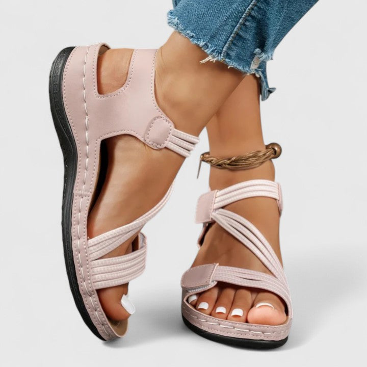 Delvaine | Women's Orthopedic Sandal Open Toe - Navy - Image 4