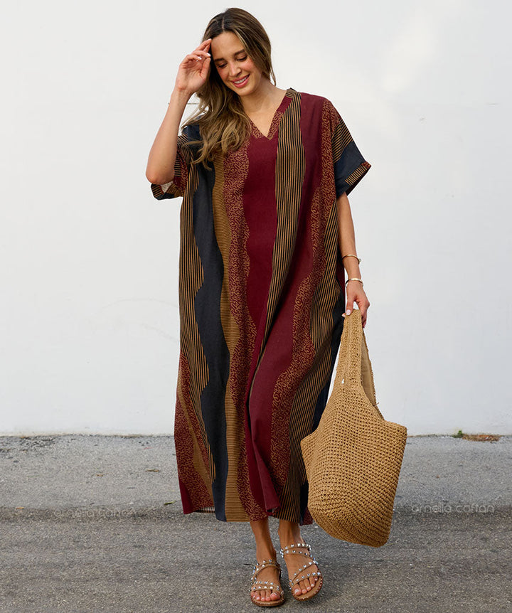 Delvara | Women's Printed Kaftan Maxi Dress - Image 1