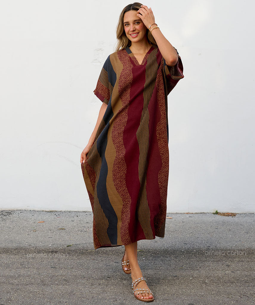 Delvara | Women's Printed Kaftan Maxi Dress - Image 2