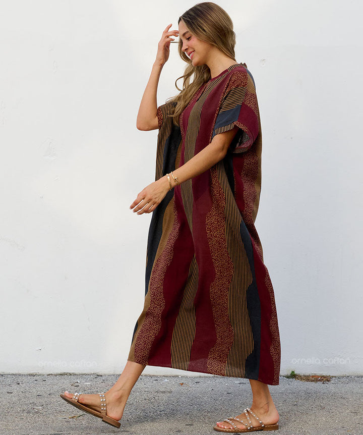 Delvara | Women's Printed Kaftan Maxi Dress - Image 5