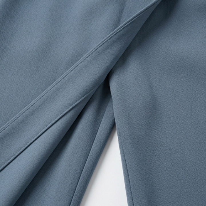 Delvara | Women's Wide Leg Wrap Front Pants - Blue - Image 13