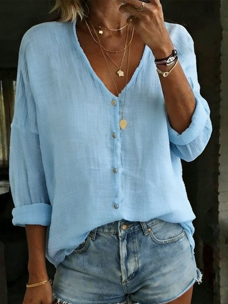 Delveth | Women's Boho Blouse Long Sleeve Top - Image 2