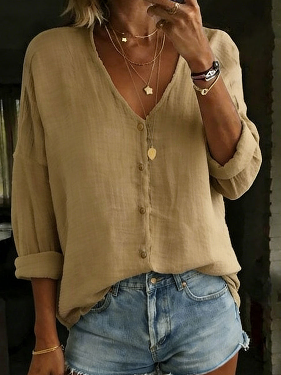 Delveth | Women's Boho Blouse Long Sleeve Top - Image 3