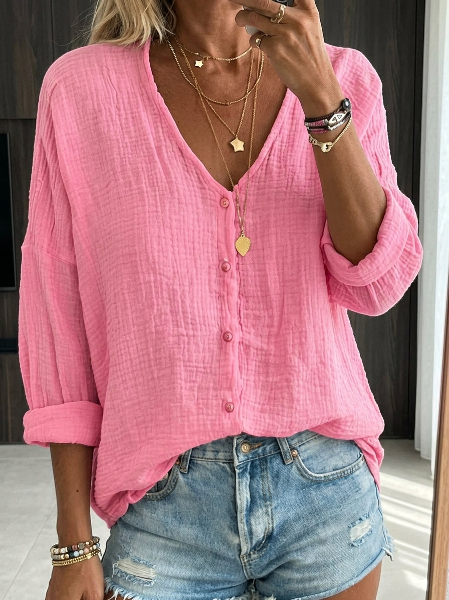 Delveth | Women's Boho Blouse Long Sleeve Top - Image 4