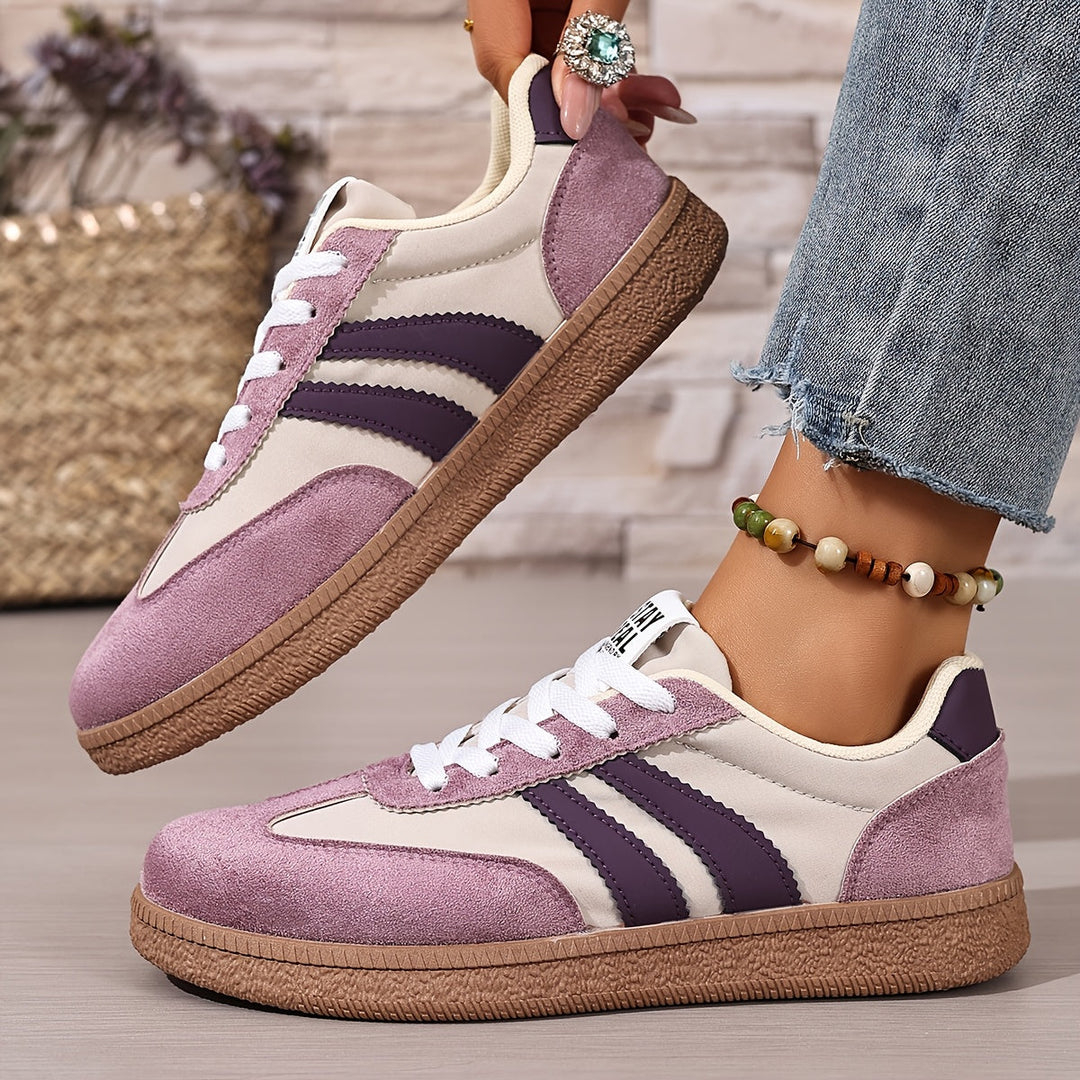 Delvorne | Women's Retro Sneakers Lace-Up Casual Trainers - Image 11