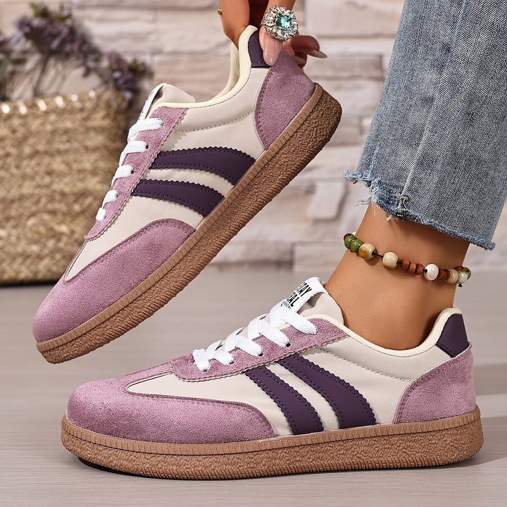 Delvorne | Women's Retro Sneakers Lace-Up Casual Trainers - Image 11