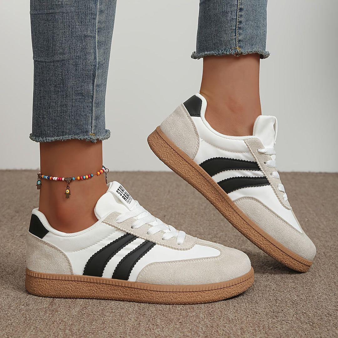 Delvorne | Women's Retro Sneakers Lace-Up Casual Trainers - Image 4